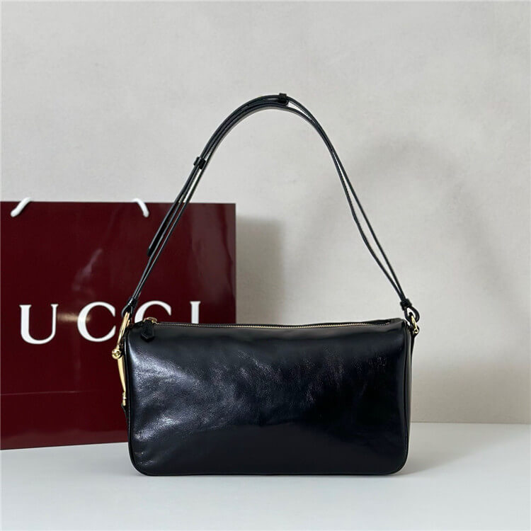 Replica Gucci Half Horsebit Medium Shoulder Bag 860787 AAF1G 1000 (2)
