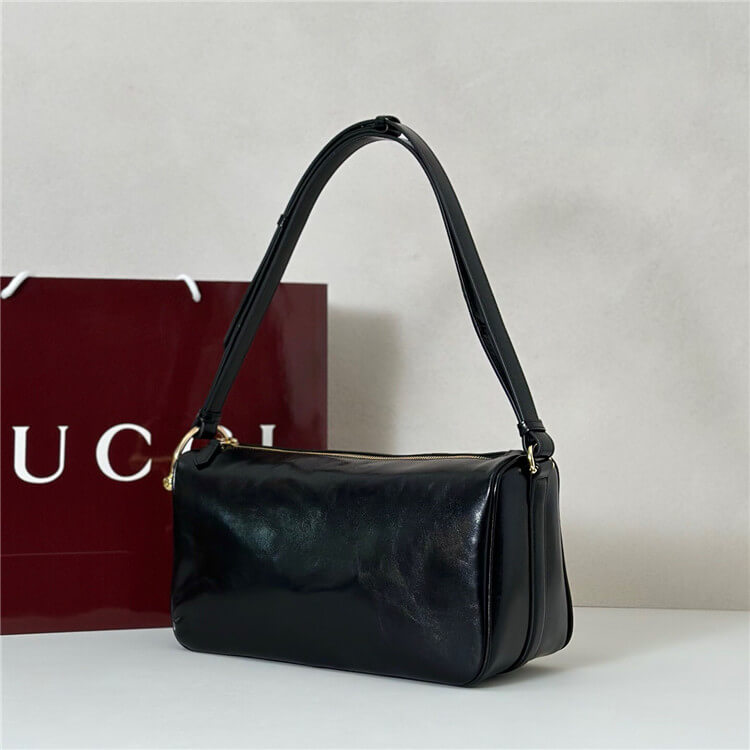 Replica Gucci Half Horsebit Medium Shoulder Bag 860787 AAF1G 1000 (3)