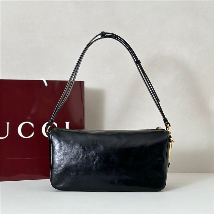 Replica Gucci Half Horsebit Medium Shoulder Bag 860787 AAF1G 1000 (4)