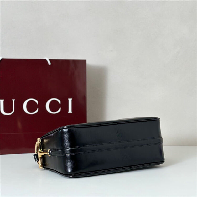Replica Gucci Half Horsebit Medium Shoulder Bag 860787 AAF1G 1000 (5)