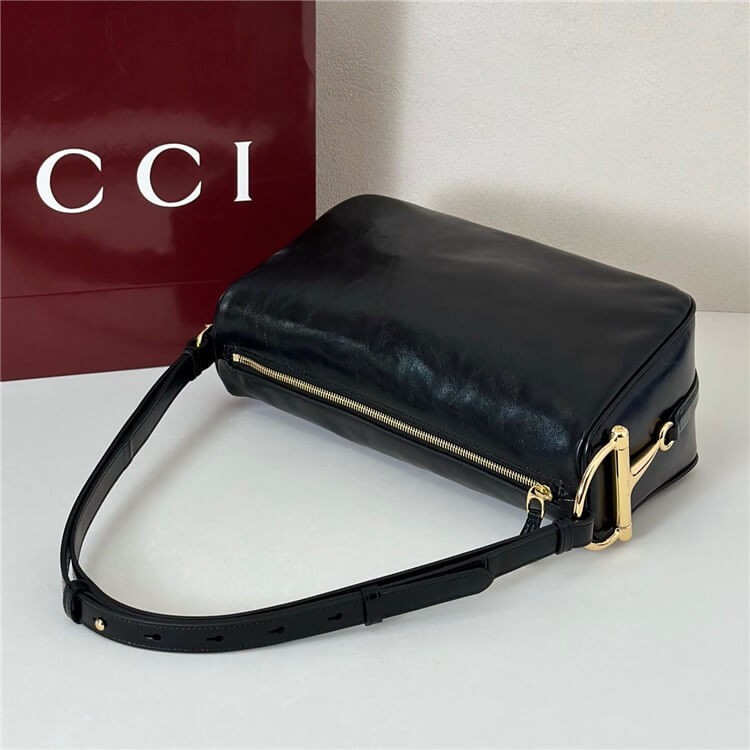 Replica Gucci Half Horsebit Medium Shoulder Bag 860787 AAF1G 1000 (6)